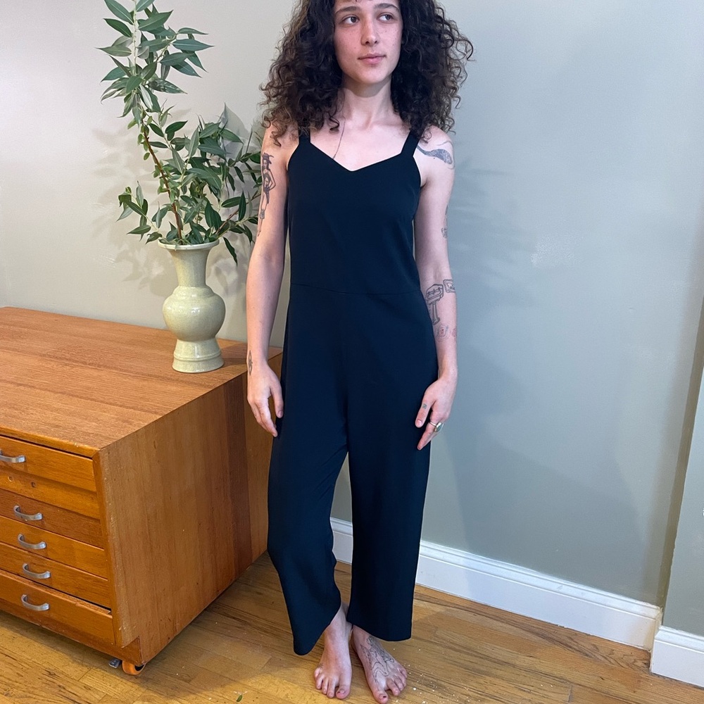 Everlane Classic Black Sleeveless Jumpsuit